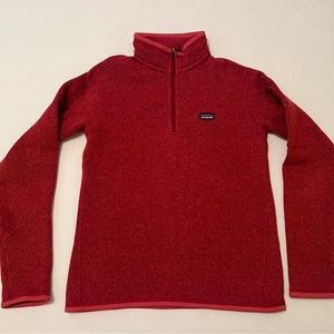 Patagonia Women’s Better Sweater 1/4 Zip Red Medium